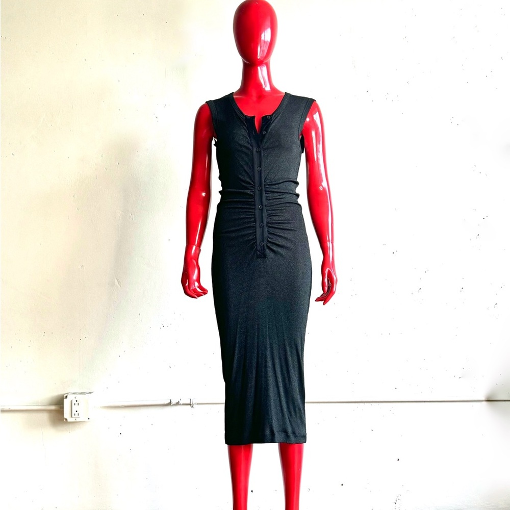 Black Sleeveless Lurex Dress Dolce Gabbana 2000s